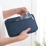 Multifunctional Travel Passport Bag-Navy