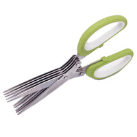 Multipurpose Kitchen Shears with 5 Stainless Steel Blades and Cleaning Comb