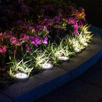 4/8/12/24 Pcs White Light LED Solar Lights Ground Floor Decking Patio Outdoor Garden Path Disk Lamp