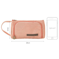 Pencil Case Large Capacity Pencil Pouch Handheld Pen Bag Pink