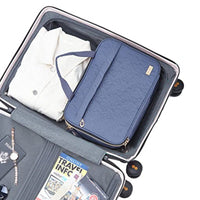 Travel Toiletry Bag Portable Makeup Organizer Stand Up Cosmetic Bag -Blue