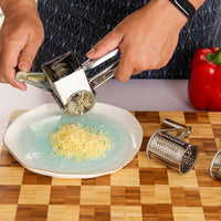 Stainless Steel Rotary Cheese Grater Cheese Cutter with 4 Rotary Drums Kitchen Tools