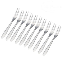 Mini Stainless Steel Fruit Forks Dessert Salad Forks Two Tines Forks