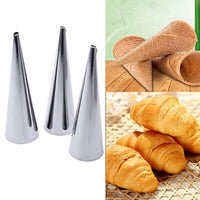 Set of 10 Pack Large Baking Cones Cream Horn Mould-Small Size