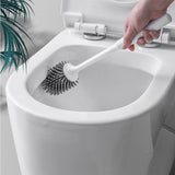 Wall-mounted Models Silicone Bristles Toilet Brush and Holder Set