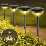 4pcs Solar Powered Outdoor Garden Lights Warm White