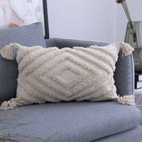 Boho Tassels Pillow Cover Throw Cushion Case Tufted Woven Home Decor-Style 5