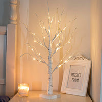 24LED Lighted Birch Tree Light Warm White LED Artificial Branch Tree Lamp-45 cm