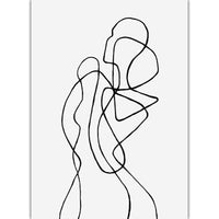 FancyGrab Set of Line Art Prints Abstract Figure Printing Canvas Modern Wall Art Home Decor Style 2