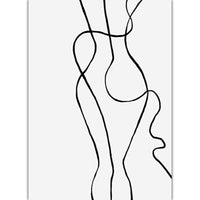 FancyGrab Set of Line Art Prints Abstract Figure Printing Canvas Modern Wall Art Home Decor Style 2