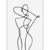 FancyGrab Set of Line Art Prints Abstract Figure Printing Canvas Modern Wall Art Home Decor Style 2