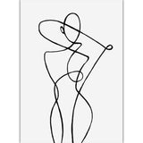 FancyGrab Set of Line Art Prints Abstract Figure Printing Canvas Modern Wall Art Home Decor Style 2