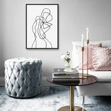 FancyGrab Set of Line Art Prints Abstract Figure Printing Canvas Modern Wall Art Home Decor Style 2