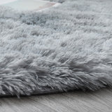 Tie Dyed Plush Round Rug Non-slip Floor Soft Carpet Home Decor Grey