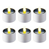 FancyGrab 6Pcs Solar Powered LED Flickering Flameless Candle Tea Light Energy Saving Lamp Lantern