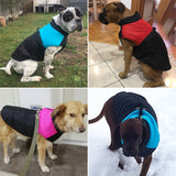 Plus Size Waterproof Pet Clothes Cold Weather Dog Warm Vest Jacket Vest Coat Pink