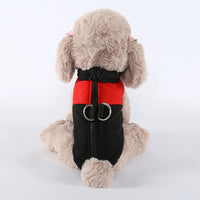 Plus Size Waterproof Pet Clothes Cold Weather Dog Warm Vest Jacket Vest Coat Red