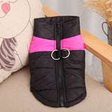 Plus Size Waterproof Pet Clothes Cold Weather Dog Warm Vest Jacket Vest Coat Pink