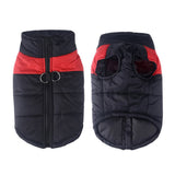 Plus Size Waterproof Pet Clothes Cold Weather Dog Warm Vest Jacket Vest Coat Red