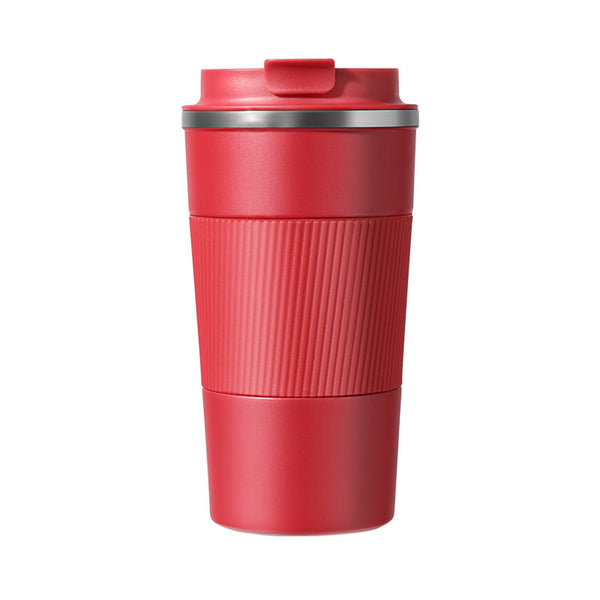 FancyGrab 510ml Reusable Vacuum Stainless Steel Insulated Coffee Mug with Seal Lid Red