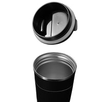 FancyGrab 510ml Reusable Vacuum Stainless Steel Insulated Coffee Mug with Seal Lid Black