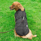 FancyGrab Waterproof Warm Winter Dog Harness Coat Black