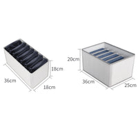 2 Pcs Set Wardrobe Clothes Organizer Seven Grids with PP Board for Folded Clothes Pants