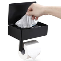 Stainless Toilet Paper Holder with Shelf Flushable Wipes Dispenser for Bathroom-Style 2