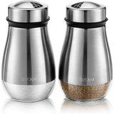 2pcs Set 304 Stainless Steel Salt and Pepper Shakers with Adjustable Pour Holes