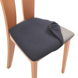 Set of 4 Pcs Stretch Dining Chair Covers Dark Grey