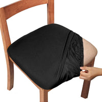 Set of 4Pcs Stretch Chair Cover Protectors Black