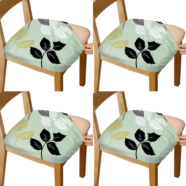 Printed Stretch Dining Chair Seat Covers 4-Pack Love Home Style