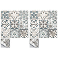 20pcs Moroccan Style Tile Wall Stickers Removable Decorative Kitchen Bathroom Stickers-Style 1