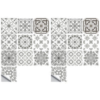 20pcs Moroccan Style Tile Wall Stickers Removable Decorative Kitchen Bathroom Stickers-Style 2