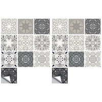 20pcs Moroccan Style Tile Wall Stickers Removable Decorative Kitchen Bathroom Stickers-Style 3