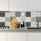 20pcs Moroccan Style Tile Wall Stickers Removable Decorative Kitchen Bathroom Stickers-Style 3