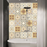 20pcs Moroccan Style Tile Wall Stickers Removable Decorative Kitchen Bathroom Stickers-Style 4