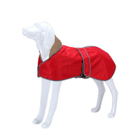 FancyGrab Dog Winter Jacket Extra Warm Raincoat Waterproof Fleece Coat Reflective Clothes Red