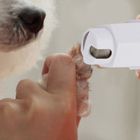 Pet Electric Nail Grinder Clippers Dog Cat LED Light Grooming Trimmer White