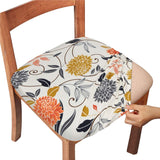 4Pcs Stretch Printed Chair Covers Chair Protector Cover Seat Slipcovers-Style 1