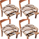 4Pcs Stretch Printed Chair Covers Chair Protector Cover Seat Slipcovers-Style 6