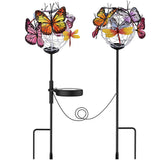 2Pcs Butterfly Lights Solar Outdoor Butterfly Lights Garden Decorative