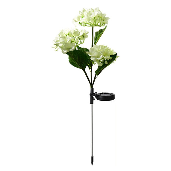 Hydrangea Flower LED Solar Light Garden Lighting White