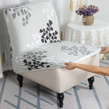 Removable Armless Stretch Accent Chair Cover-Love of Leaf Style