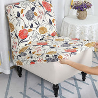 Removable Armless Stretch Accent Chair Cover Poppy Style