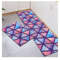 2Pcs Bohemian Kitchen Non-Slip Floor Mat Door Carpet Rugs Set-Style5