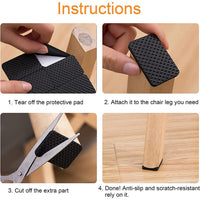 93Pcs Furniture Pads Self Adhesive Anti Slip Furniture Grippers Chair Leg covers