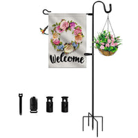 Garden Flag Holder Stand With Shepherd Hook