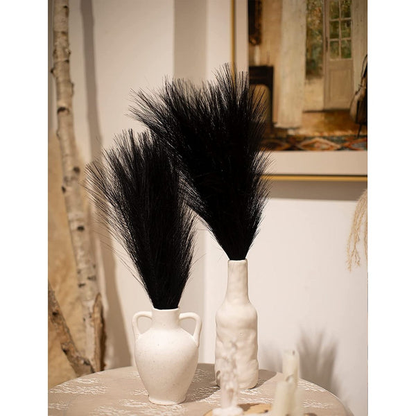 Pampas Grass Decors Tall Faux Pampas Grasses Bundle-Black