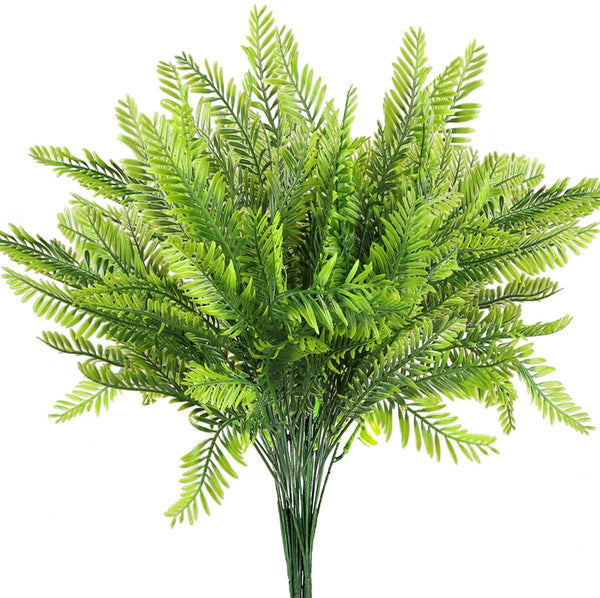 Artificial Outdoor Plants Fake Fern Faux Boston Fern Greenery Bundle